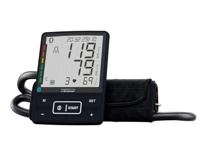 Silvercrest Personal Care Smart Upper Arm Blood Pressure Monitor £24.99 (available 21st May) @ Lidl