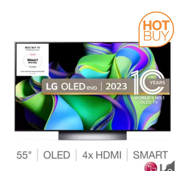 LG OLED55C36LC 55” C3 4K 120Hz OLED TV + 5 Year Warranty (Price Changes In Basket)