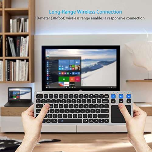 Arteck Universal 2.4G Wireless and Bluetooth Multi-Device keyboard with touchpad £21.07 with code Dispatches from Amazon Sold by ARTECK