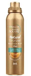 Garnier Ambre Solaire Natural Bronzer Tan Face Mist, 75ml £3.77 / £3.58 with sub & save + 5% first order voucher @ Amazon