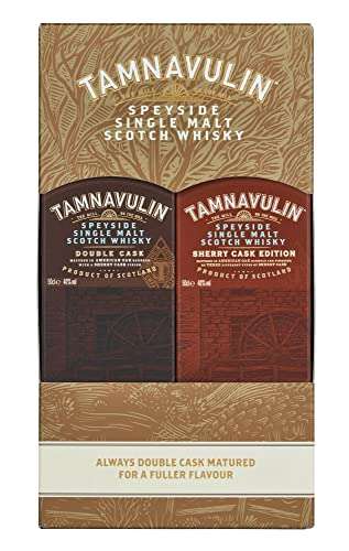 Tamnavulin Single Malt Scotch Double Cask and Sherry Cask Gift Pack, 2 x 50cl - Exclusive