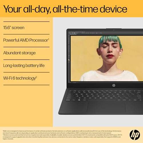 HP Laptop PC 15-fc0006sa - AMD Ryzen 7-7730U Processor - 8GB RAM - 5126GB SSD - AMD Radeon GPU - 15.6 inch Full HD 16:9 Display