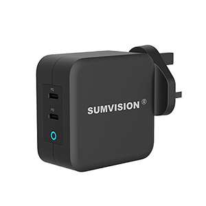 SUMVISION PD 3.0 Quick Charge 3.0 100W USB C GaN Dual Port Compact Smart Charger - Sold by 88 Direct