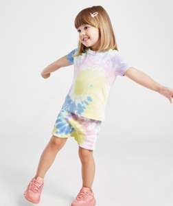 Sonneti Girls' 100% cotton Micro Tie Dye T-Shirt/Shorts Set Infant Upto 3 years £4 with in app code free click and collect @ JD Sports