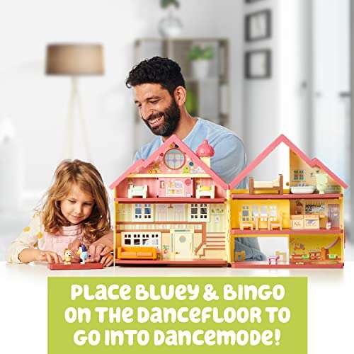 Bluey Amazon EXCLUSIVE Ultimate Lights and Sounds Playhouse and Toy Box, 29 Accessories, 4 Characters £69.78 @ Amazon