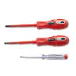 FINDER XJ193083P Profession Insulated Electrician Screwdriver Set Slotted and Phillips Screwdriver Set with Electric Pen, Set of 3pcs