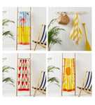Printed Beach Towels - Flamingo / Cabana Stripe / Watermelon or Sunshine - Free Click and Collect