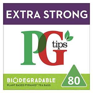 PG Tips Extra Strong 6 Boxes of 80's (480) £12 @ Amazon