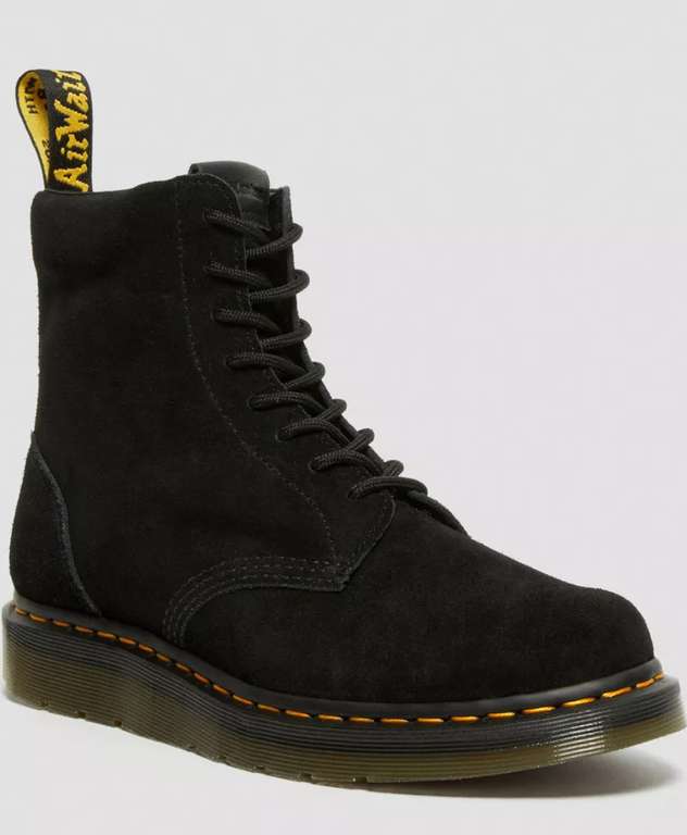 Dr Marten's Men's Black Berman Suede Leather Goodyear Welted Boots with ...