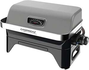 Campingaz Gas BBQ Attitude2go CV, Portable Tabletop Barbecue with Lid, Thermometer & Cast Iron Grid, Grey