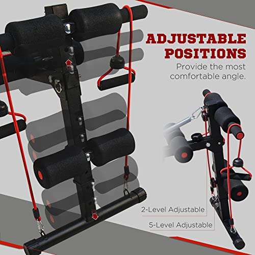HOMCOM Sit Up Bench Core AB Workout Fitness Excercise Machine Adjustable - Sold and dispatched by MHSTAR