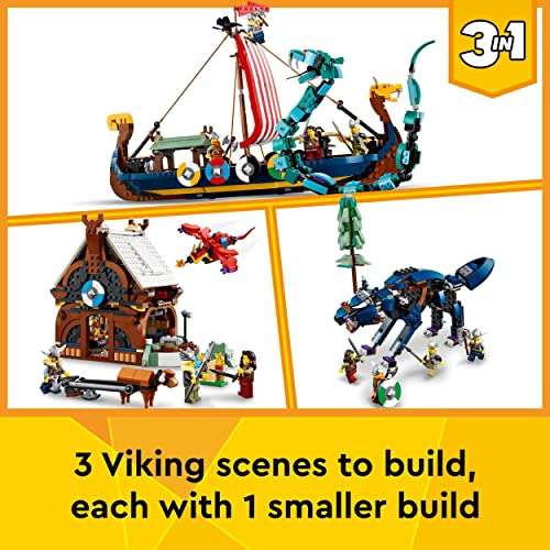 LEGO 31132 Creator 3in1 Viking Ship and the Midgard Serpent
