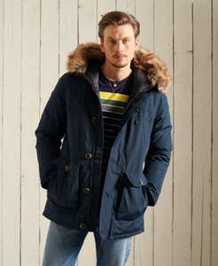 Superdry Down Padded Parka - Navy £63 click and collect at Very