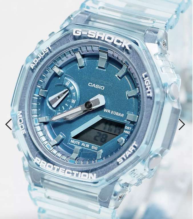 Casio G-Shock Clear Blue Watch - £61.50 for Asos Premier Customers (£11.95 To Join) at Asos