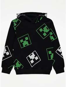 Boy's Minecraft Creeper Character Print Black Hoodie £6 free click and collect @ George (Asda)