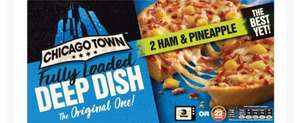 2pk Chicago Town Deep Dish Ham & Pineapple Pizza