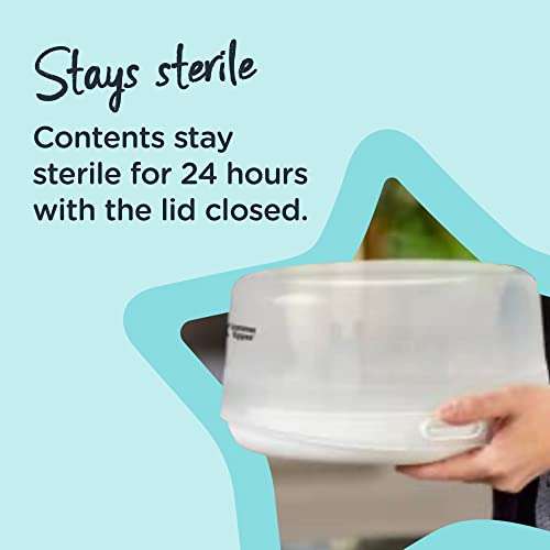 Tommee Tippee Steriliser, Microwave Steam Steriliser for Baby Bottles, 4-Minute Sterilisation Cycle (Pack of 1) £20 at Amazon