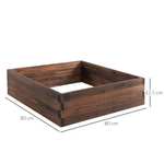 Outsunny 128L Wooden Raised Beds for Garden Planter Grow Containers 80L x 80W x 22.5H cm sold and FB MH Star