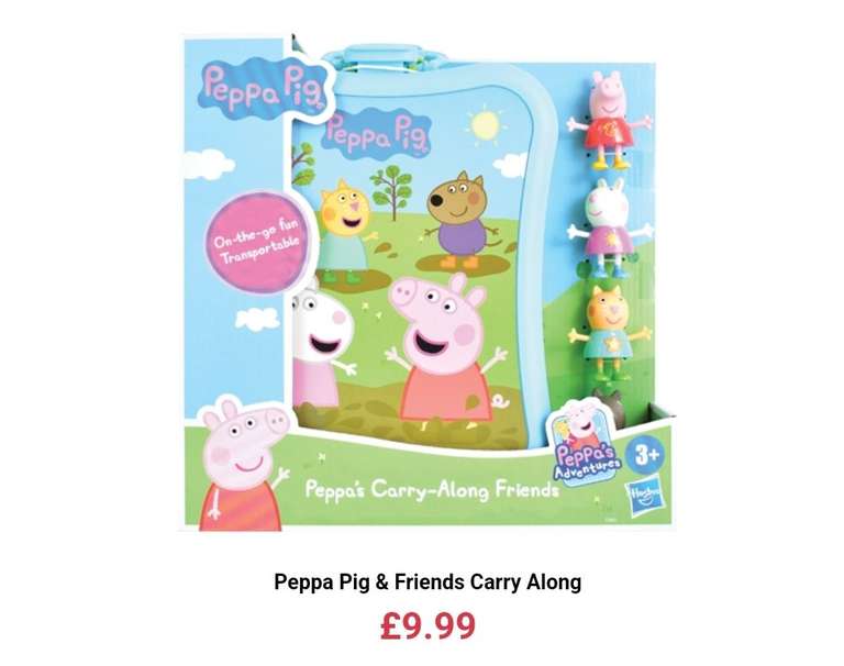 Peppa Pig F2461 PEP PEPPAS Carry Along Friends Pack, for 3 years and up £9.99 @ FarmFoods (Amazon: £13.31)