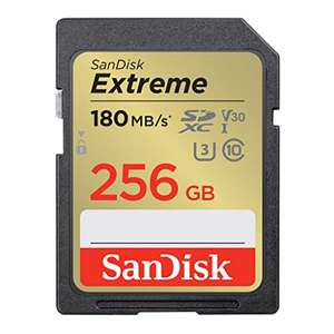 SanDisk 256GB Extreme SDXC SD card + RescuePro Deluxe, up to 180MB/s, UHS-I, Class, 10, U3, V30 £36.99 @ Amazon