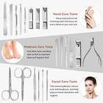 Nestling 16pcs Stainless Steel Professional Nail Clippers Manicure & Pedicure Care Tools Set - £5.39 with voucher @ Amazon / Osmanthus