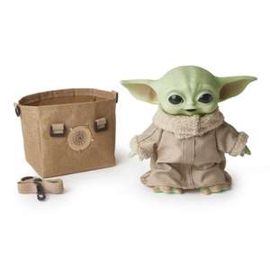 Mattel Star Wars The Child Plush Toy, 11-in Yoda Baby Figure, Collectible Stuffed Character with Carrying Satchel