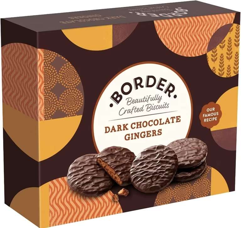 Border Luxury Biscuits - Dark Chocolate Gingers 255g - £2.02 / £1.81 S&S