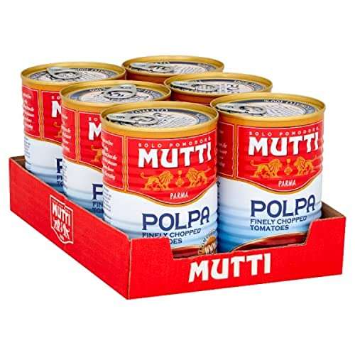 Mutti Finely Chopped Tomatoes 400g (Pack of 6) £5.50 or £4.67 with 15% Voucher @ Amazon