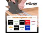 Evolution Power Tools ST1400 Circular Saw Guide Rail/Track with Clamps & Carry Bag - Fits Makita, Bosch, Festool (UK Mainland) - FFX