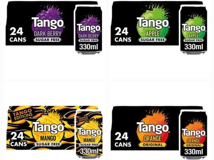 Online Exclusive Tango Sugar Free Cans 24 x 330ml - 2 x 24 Can Cases - or £6.75 Each