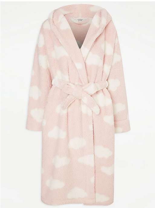 Pink Cloud Borg Fleece Dressing Gown (Sizes 4 - 22 ) + Extra 10% off with George Reward Points + Free Click & Collect
