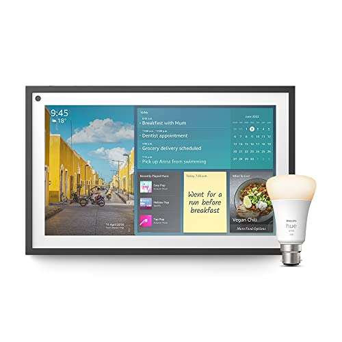 Echo Show 15 + Philips Hue White Smart Light Bulb LED (B22) £191.99 Prime Members Only @ Amazon