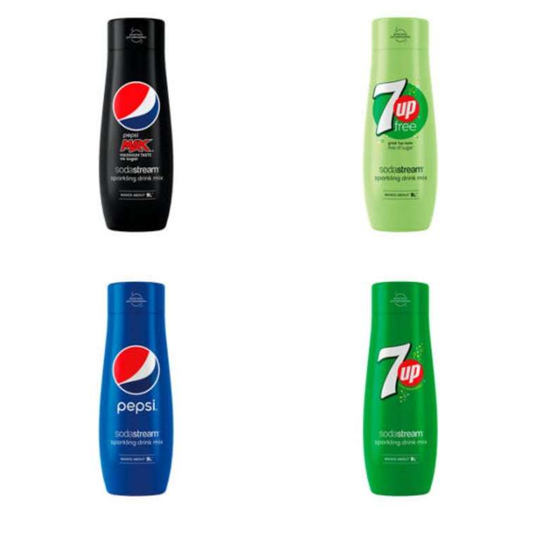 Sodastream Pepsi Max, Pepsi, 7UP and 7UP Free Syrups 440ml (makes about 9 litres) - £3.99 each at Asda