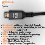Betron Ultra HD 8K HDMI Cable 2.1, High-Speed - Sold by Betron UK FBA