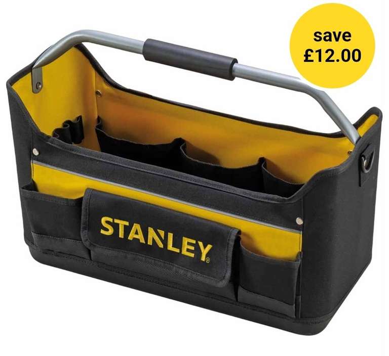 Stanley Essentials Open Tool Tote Bag Carrier 16inch now £14 + Free Collection (Limited Stores) @ Wilko