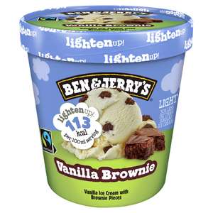 Ben & Jerry's Vanilla Brownie Light Ice Cream Tub 465ml - Swindon