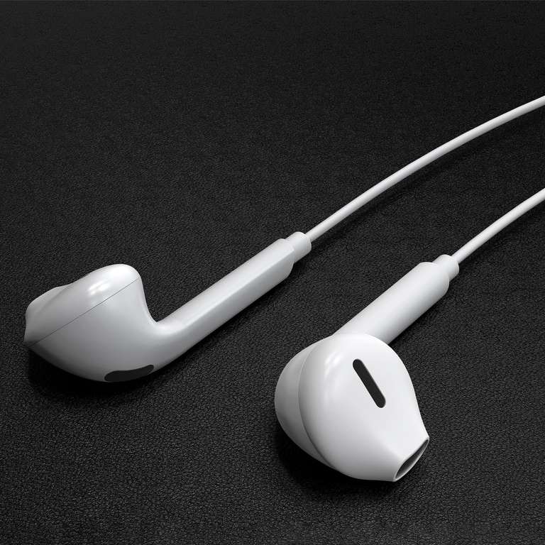 Betron Wired In Ear Earphones with Microphone Volume Control 3.5mm Jack, White With Voucher Sold By Betron UK FBA