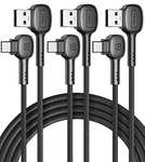 INIU USB C 3.1A Charger Cable, 90° Degree [2+2+0.5m] - QC Fast Charging (w/voucher) @ TopStar GETIHU FBA