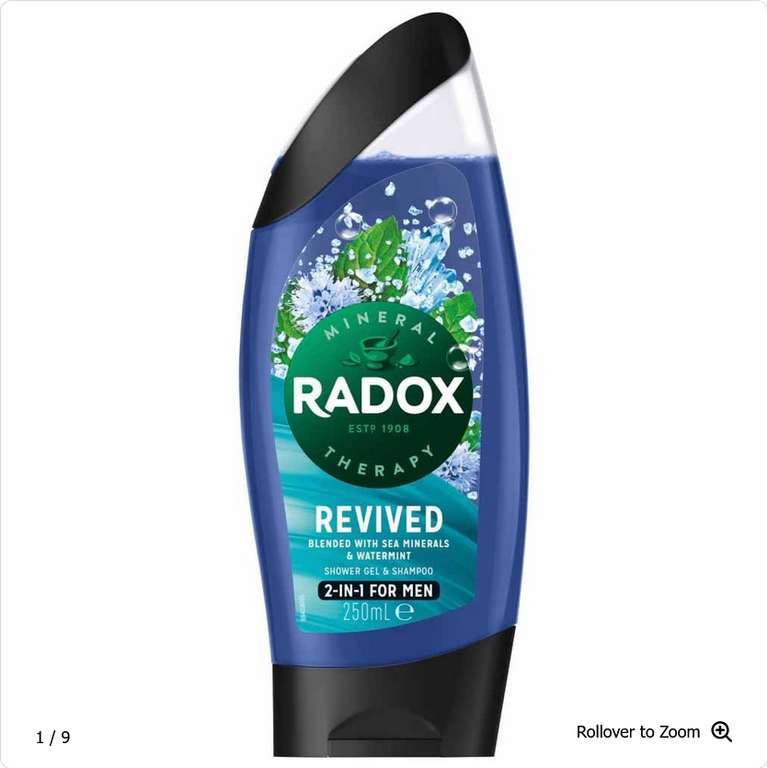 Radox for Men Revived Shower Gel 2in1 250ml - £0.50 + Free Click & Collect @ Wilko