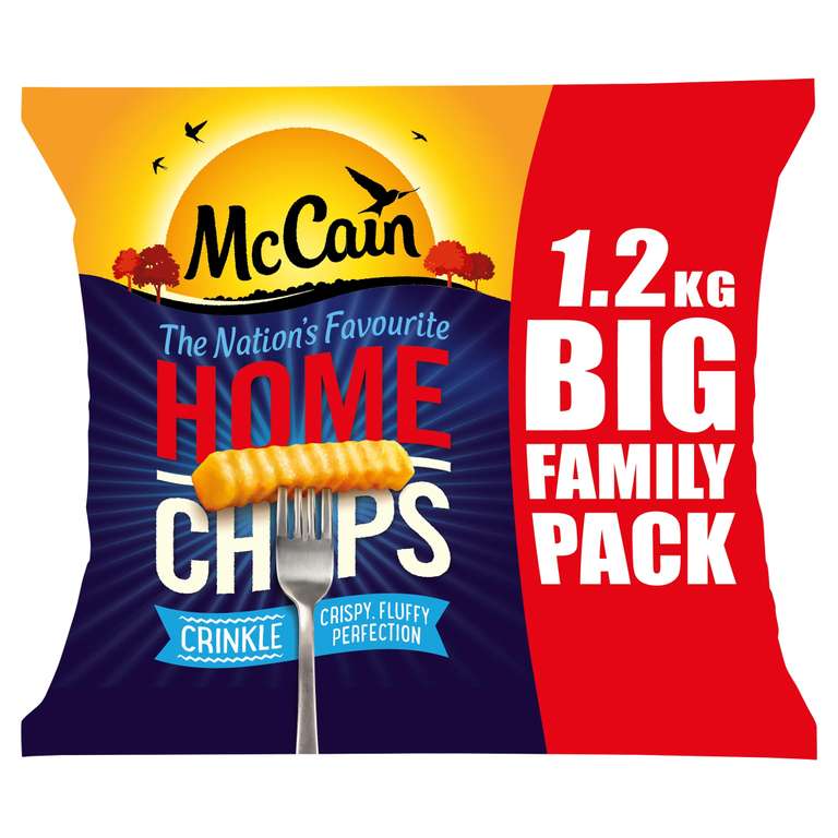 McCain Home Chips Crinkle 1.2kg £2 @ Iceland