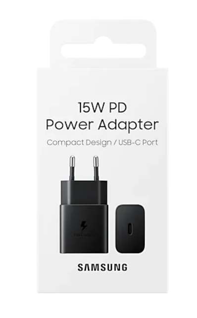 Samsung 15W Adaptive Fast Charger USB-C EP-T1510NBEGGB (Without Cable) Black - £6.50 @ Amazon