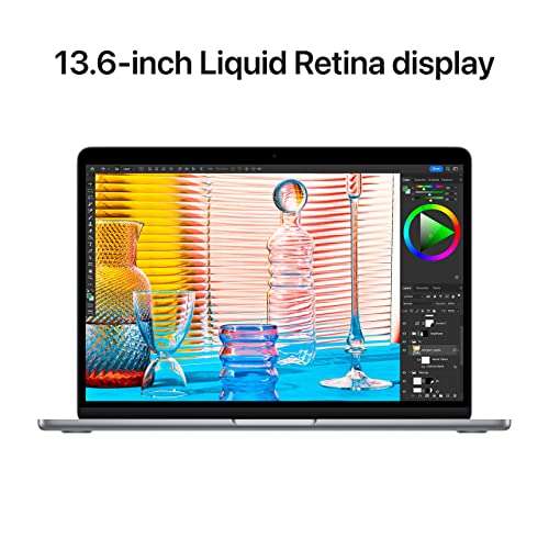 Apple 2022 MacBook Air laptop with M2 chip, 13.6" Liquid Retina display, 8GB RAM, 256GB SSD storage - Space Grey £1029 @ Amazon