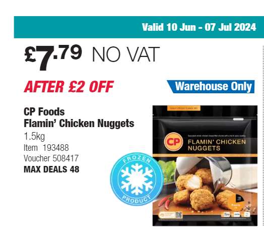 CP Foods Flaming Chicken Nuggets - Warehouse only (instore)