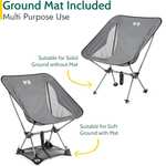 Trail Hawk Lightweight Camping Chair Portable Compact Ultralight Folding Seat with Ground Mat and Bag Blue Sold by TII Brands, Devon UK FBA