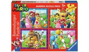 Super Mario 4 X 100 Piece Bumper Jigsaw Puzzle Pack Free C&C