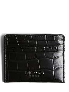 Ted Baker Leather Croc Cardholder - Black