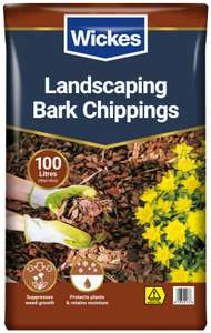 Wickes Bark Chippings - 100L Bag - Free Click & Collect