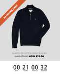 Quarter Zip 100% Cotton Jersey Jumper (Sizes S - XXXL) - £26.10 With Code + Free Delivery @ Original Penguin Shop