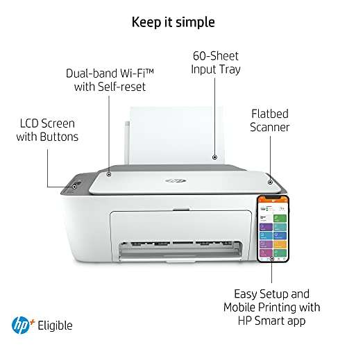HP DeskJet 2720e All-in-One Colour Printer with 6 months of instant Ink with HP+, White with free delivery £39.98 at Amazon