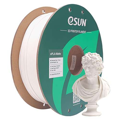 eSUN Upgraded Matte PLA Filament 1.75mm 1KG £12.99 With Voucher Sold by eSUN Official and Fulfilled by Amazon
